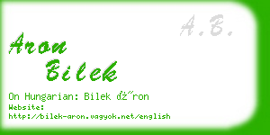 aron bilek business card